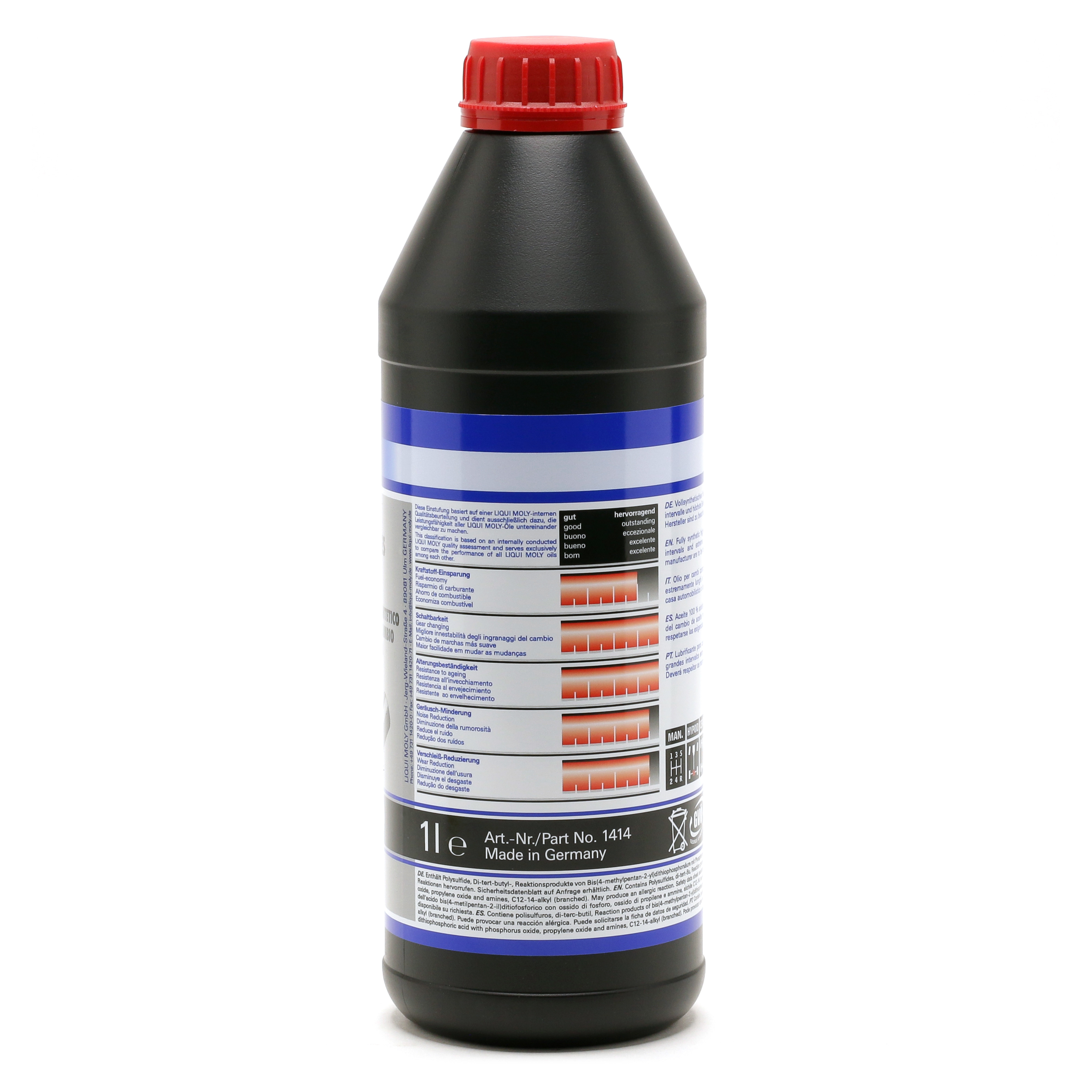 Liqui Moly 1414 Vollsynthetisches Getriebeöl GL5 SAE 75W-90 1l